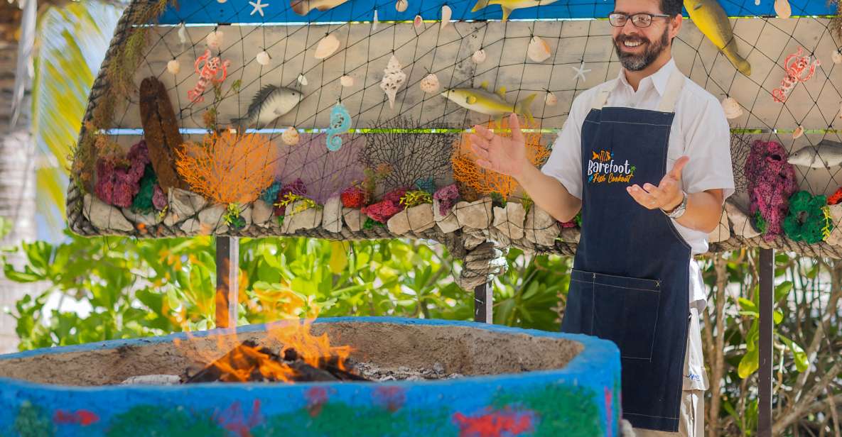 Barefoot Fish Cookout Cozumel - Grilling Fish on the Beach
