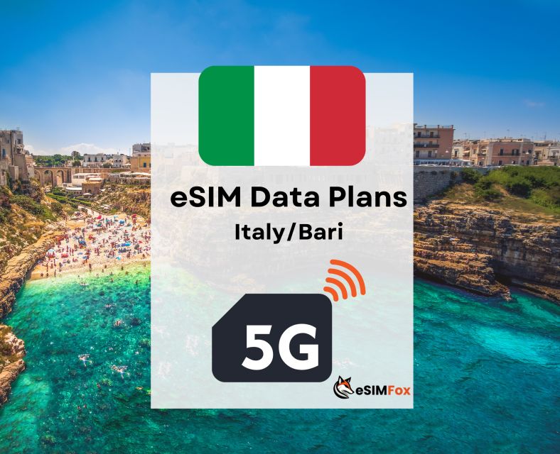 Bari: Esim Internet Data Plan for Italy High-Speed 4g/5g - Key Points