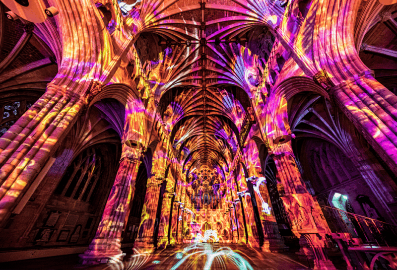 Bath Abbey: Luxmuralis 'Shine On' Light & Sound Experience - Stained Glass Transformation