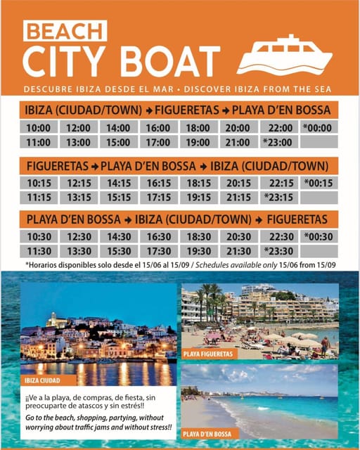 Beach HOPPING Ibiza ( Town ) - Figueretas - Playa D Bossa - Activity Details