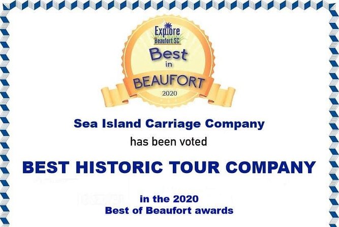 Beaufort's #1 Horse & Carriage History Tour - Tour Pricing