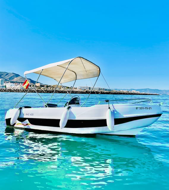 Benalmadena: 6-Seater Speedboat Rental Without a License - Included Services
