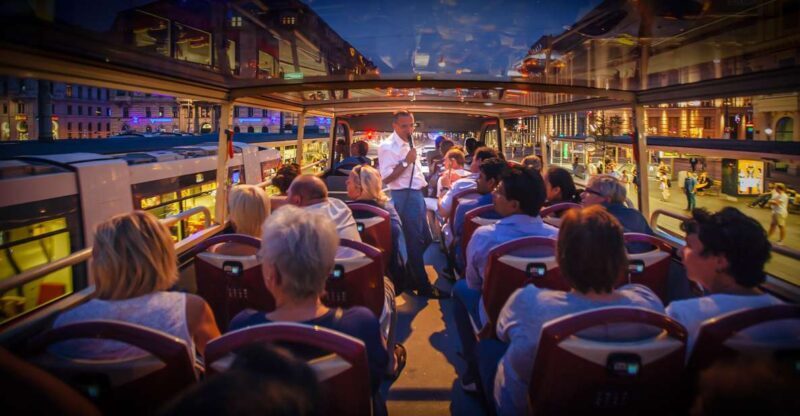 Berlin: Live-Guided Evening Sightseeing Tour by Open-top Bus - A Flexible and Visual Introduction to Berlin’s Nighttime Scene