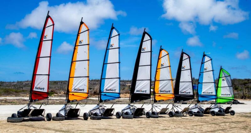 Blokart Landsailing on the shores of the Caribbean Bonaire - Key Points