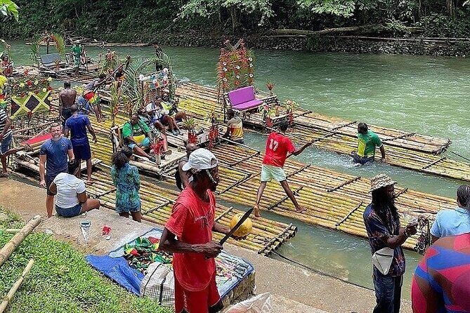 Blue Hole Waterfall & Bamboo Rafting Tour Ocho Rios-Transfer Only - FAQ