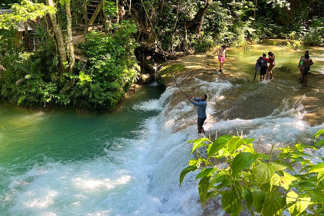 Blue Hole Waterfalls and Bamboo Rafting With Transportation - Tour Overview