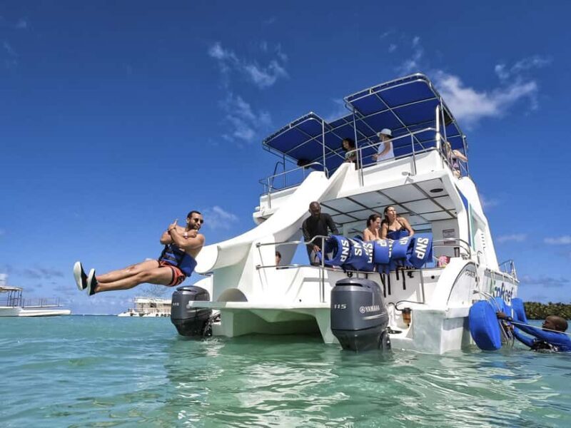 Blue Paradise: Catamaran ride along Punta Cana's coastline - Snorkeling at Coral Reefs: Underwater Color Explosion
