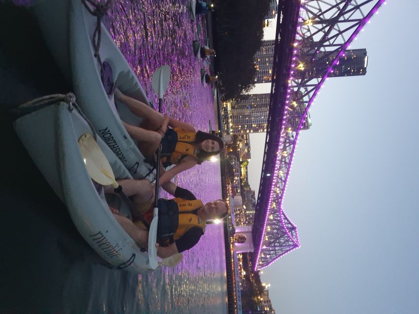 Brisbane: Illuminated River Night Kayak Tour - Duration and Features