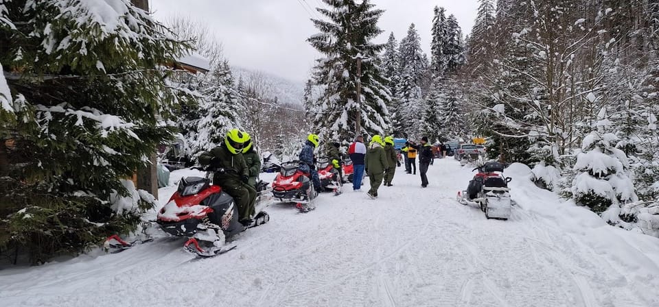 Bucharest: Snowmobile Tour with Pele Castle and Cable Car - Coffee Break and Local Cuisine