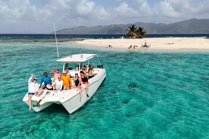 BVI Private Charter to Jost Van Dyke on 32' Power Catamaran - Who will love this tour?