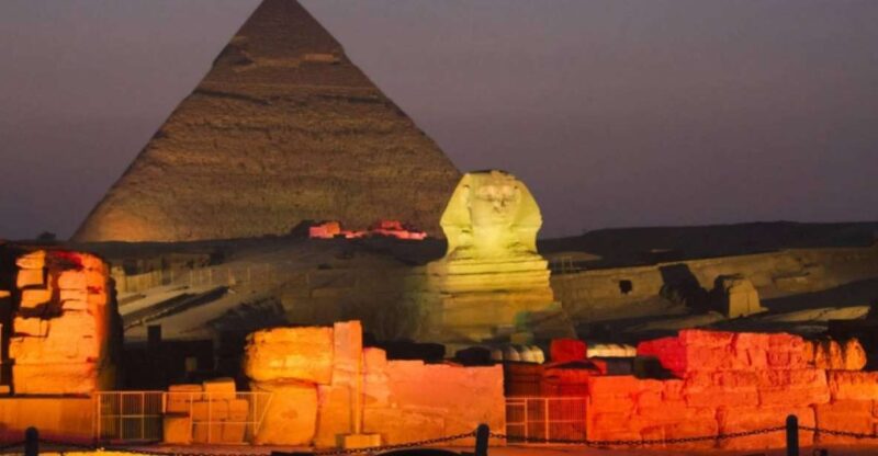 Cairo: Pyramids of Giza Sound & Light Show With City Tour - Sound and Light Show Experience