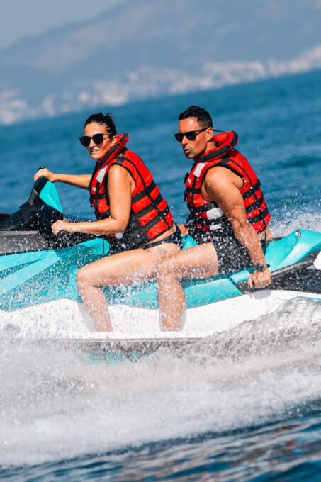 Calanova: Double Jet Ski Excursion With Guide - Riding the Jet Ski and Enjoying the Adrenaline