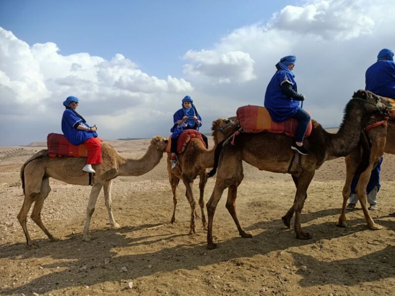 Camel Ride In Agafay Desert - Enjoying Mint Tea and Snacks
