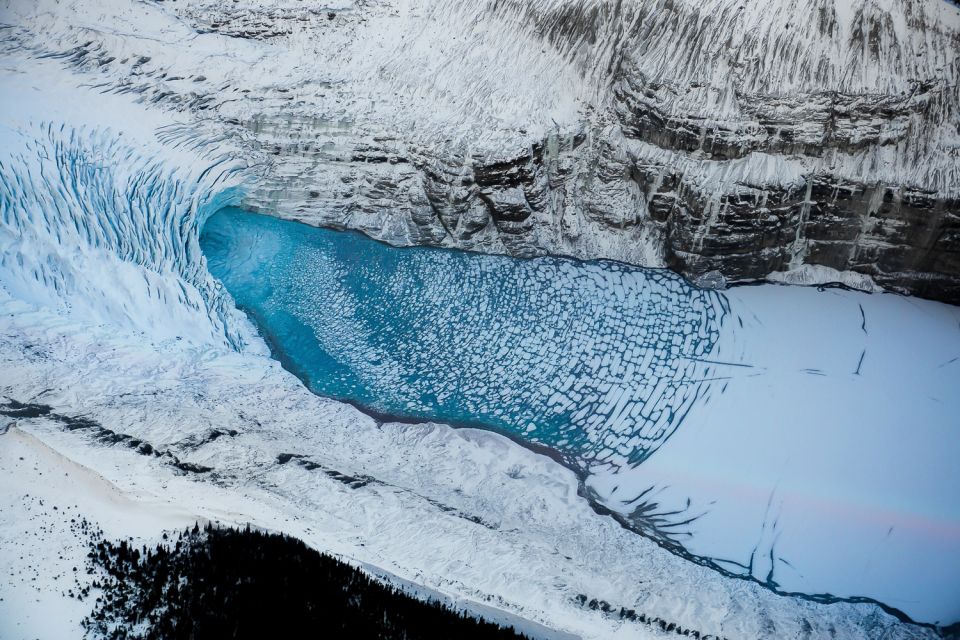 Canadian Rockies: Abraham Lake Ice Bubbles Helicopter Tour - Guided Snowshoe Tour