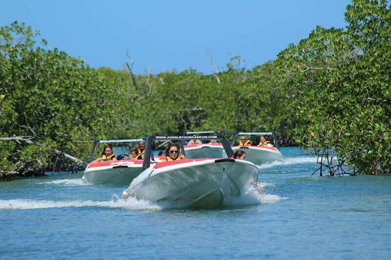Cancun: Jungle Tour Adventure with Speedboat and Snorkeling. - Key Points