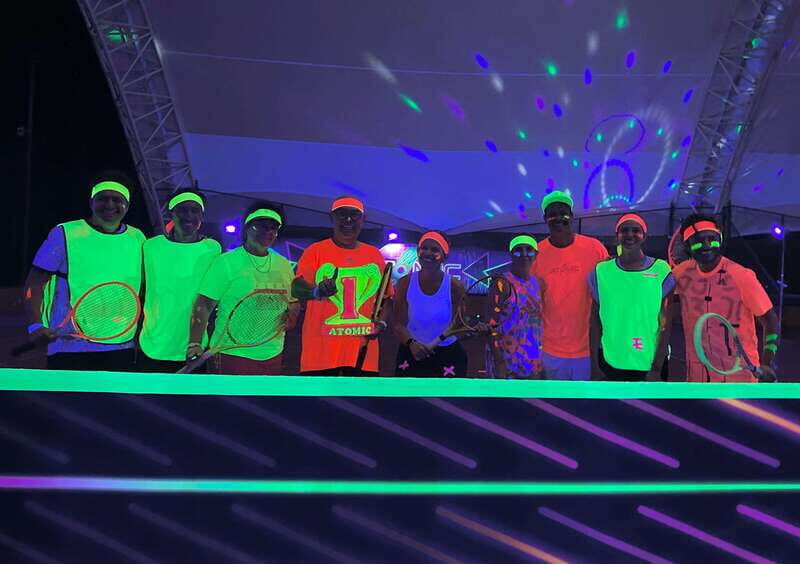 Cancun: Tennis Black-light Experience at RN Tennis Centre - An Exciting Twist on Tennis in Cancun