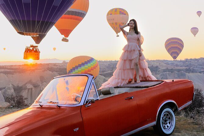 Cappadocia Private Photo Shoot with Flying Dress + Vintage Car - Pricing and Value