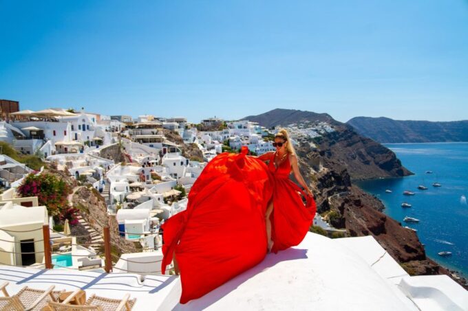 Capture Your Santorini Dream: Flying Dress Photography - Tips for Your Photoshoot