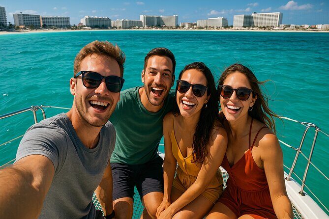 Catamaran to Isla Mujeres + Ice Bar pass: Open bar all day! - Key Points