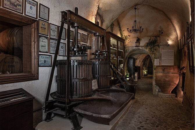 Cave Wine Museum Tour in Santorini With Tasting and Pick up - Tour Overview
