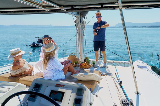 Chania Old Port All-inclusive Catamaran Cruise to Agioi Theodori - The Allure of a Day on Crete’s Waters
