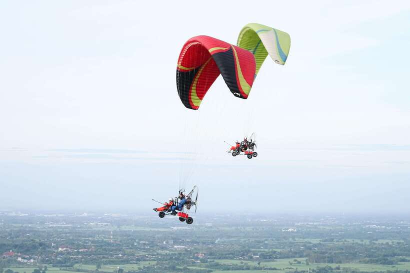 Chiang Mai: Flyzone Thailand Paramotor for 2 People - Includes: Full Coverage Accident Insurance, GoPro, Uniform and Safety Equipment, Coffee and a Snack