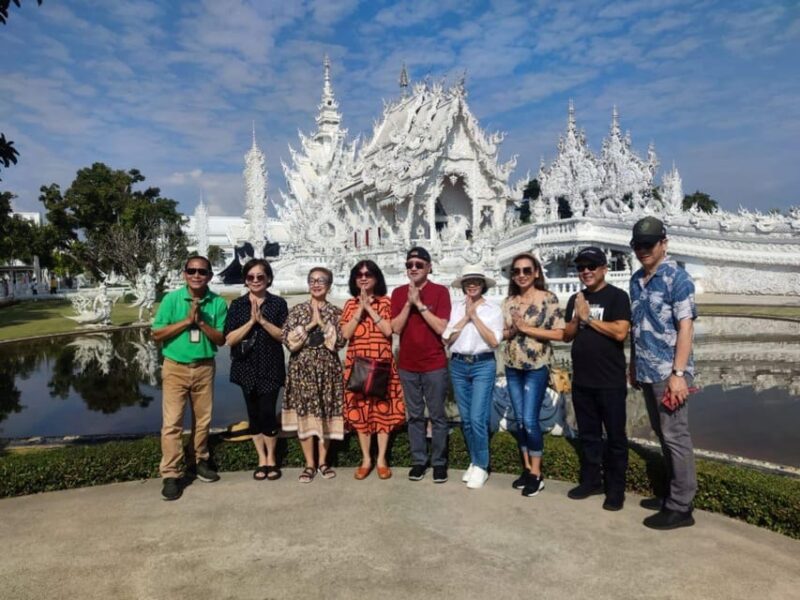 Chiangrai Full Day: Popular 7 Location +Free! Opium M Ticket - Wat Rong Suea Ten (Blue Temple)