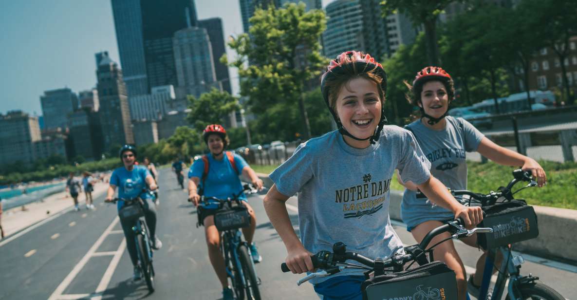 Chicago: Downtown Family Food Tour by Bike With Sightseeing - Bike and Helmet Included