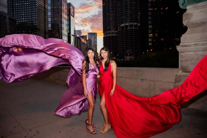 Chicago Luxury Flying Dress Photoshoot - Key Points