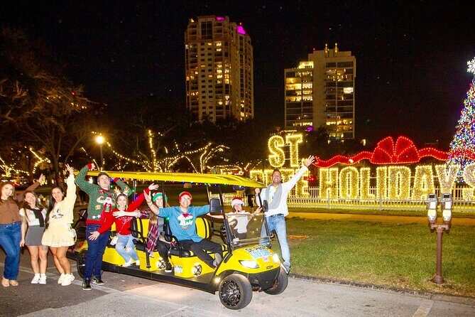 Christmas Lights Wonderland St. Pete Golf Cart Tour - Starting Point: Hollander Hotel
