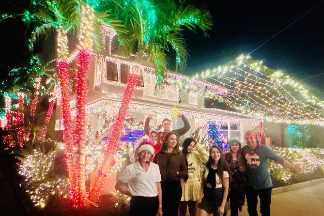 Christmas Lights Wonderland St. Pete Golf Cart Tour - Bayshore Drive and Glowing Yachts
