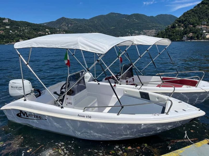 Como: 40 HP Self Drive Boat without License - Exploring Lake Como from the Water