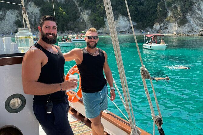 Corfu Benitses Cruise Tour to Blue Lagoon - First Stop: The Blue Lagoon near Syvota