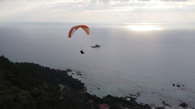 Corfu: Paragliding Tandem Flight Above Pelekas Town - Key Points