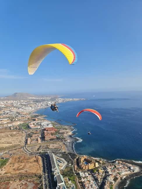 Costa Adeje, Paragliding with pick up service and 5 free photos! - Key Points