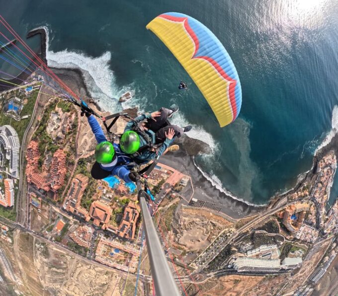 Costa Adeje: Tandem Paragliding Experience With Hotel Pickup - Landing and Post-Flight