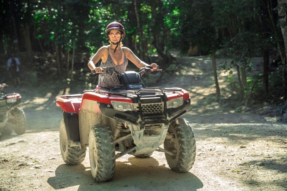 Cozumel: ATV Ride to Jade Cavern, Beach Club Access & Lunch - ATV Ride Through the Jungle