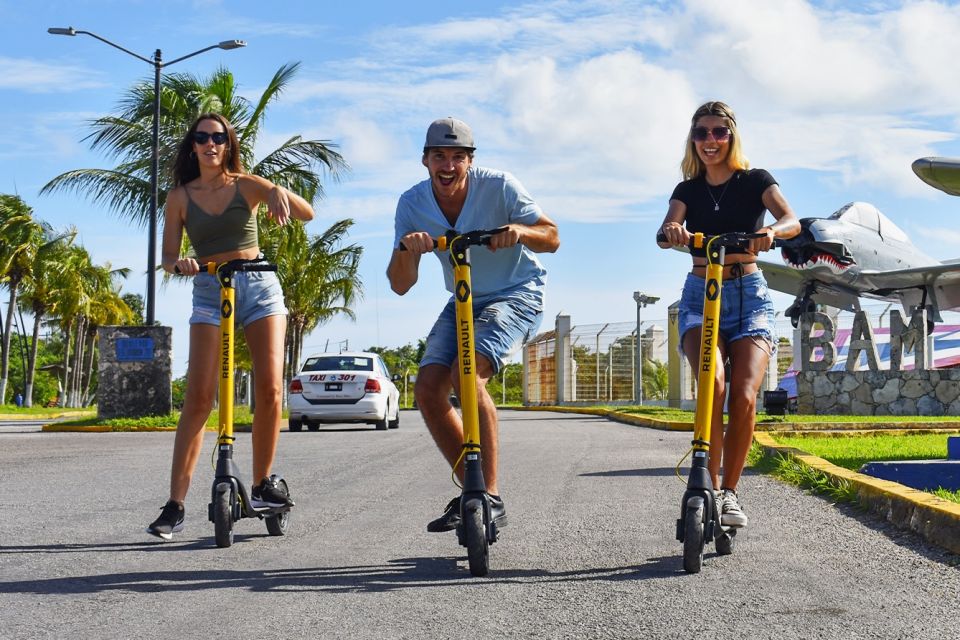 Cozumel: Clear Boat and Electric Scooter Ride - Mexican Bomber Planes