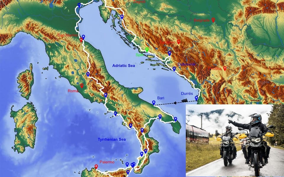 Croatia-Sicily-Amalfi Coast: Motorcycle Tour 05. - 27.10.25 - An Overview of the Experience