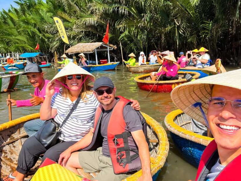 Da Nang: Marble Mountain, Basket Boat & Hoi An Old Town Tour - Adventure in Bay Mau Coconut Forest