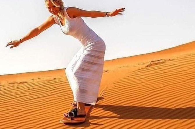Desert Safari : Free Sandboarding, Camel Riding,Bbq Dinner + Live Activities - Pickup and Drop-off