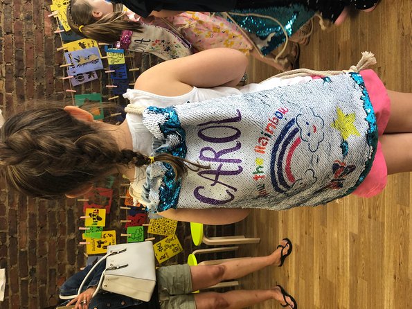 Design Your Own Flip Sequin Drawstring Backpack - What to Expect During the Experience