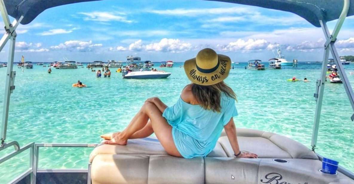 Destin: 4-Hour Self-Driving Pontoon Rental - Free Parking and Ice Machine