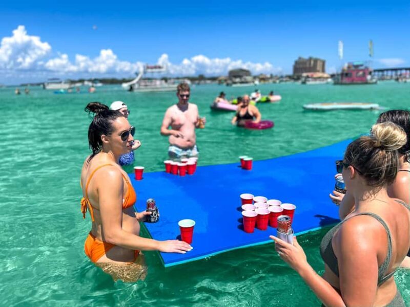 Destin: Crab Island Tiki Boat Cruise with Captain - Overview of the Experience