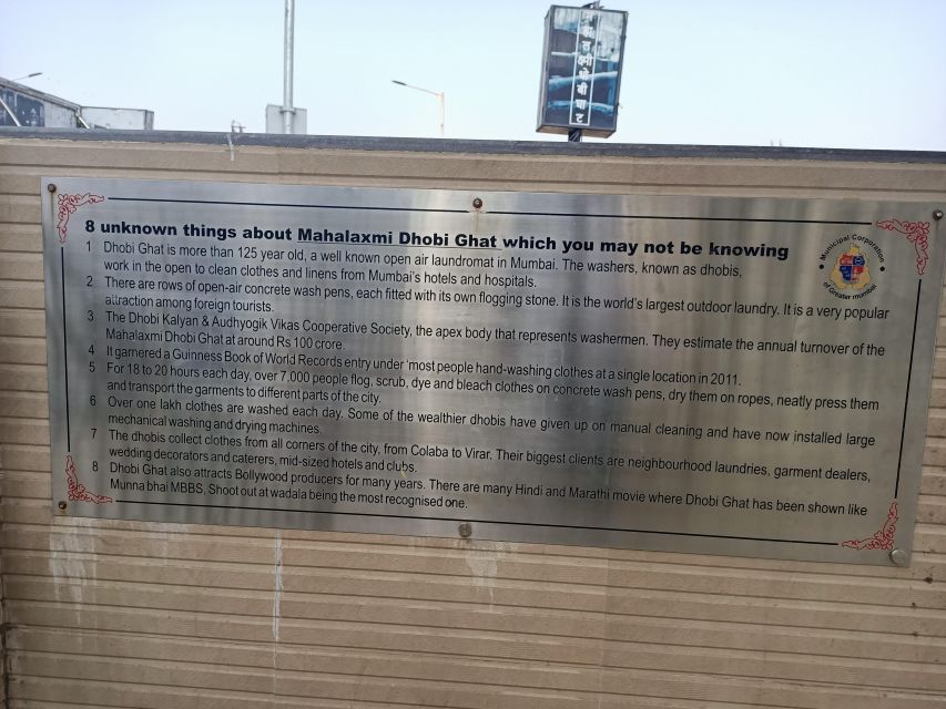 Dhobi Ghat Tour - Important Visitor Information