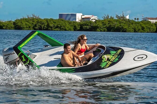 Drive an Speedboat at full speed at Cancun's Lagoon & Snorkeling - Key Points