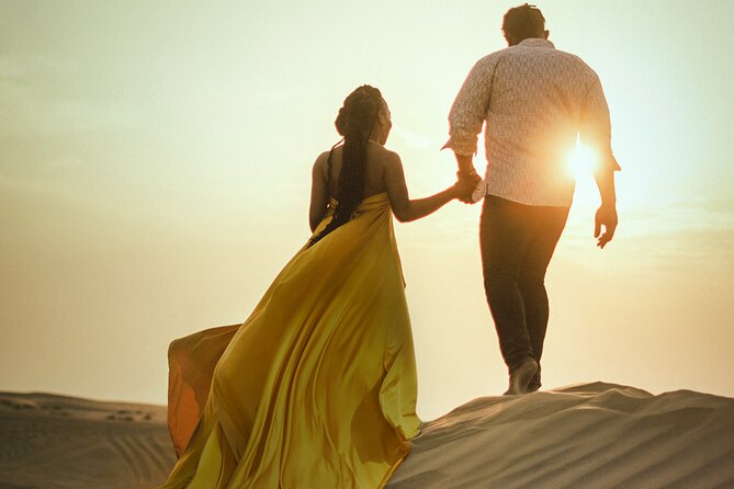 Dubai Flying Dress Photoshoot - Professional Camera Gear and Flying Dress