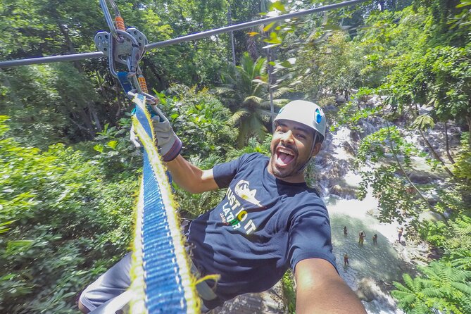 Dunns River Climb and Zipline Over The Falls - Zipline Across Dunns River Falls