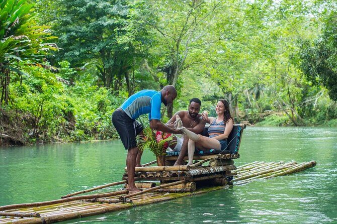 Dunn's River Falls + Bamboo Rafting With Limestone Foot Massage - Authentic, Fun, and Easy  