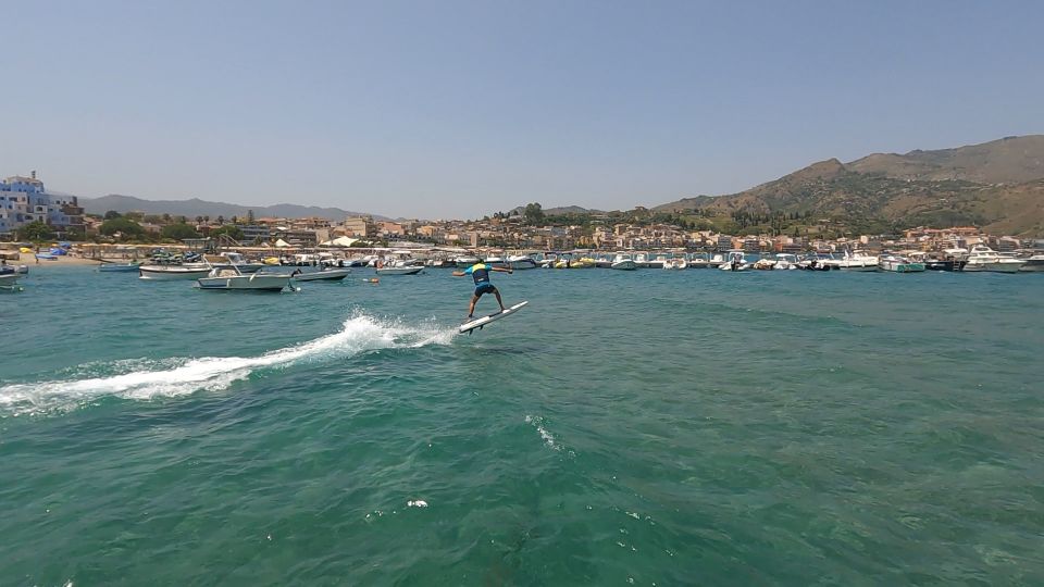 E-Foil Electric Fliteboard Boat Trip Taormina-Giardini - Key Points